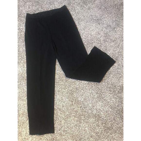 Ming Wang Pants Women’s Small Black Knit Slits At Hem Career Casual Pull On - Picture 1 of 7